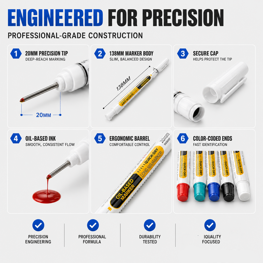 💥 Surprise Price: $1.99 Each Today!! - Precision Tip Quick-Dry Oil-Based Marker Pen