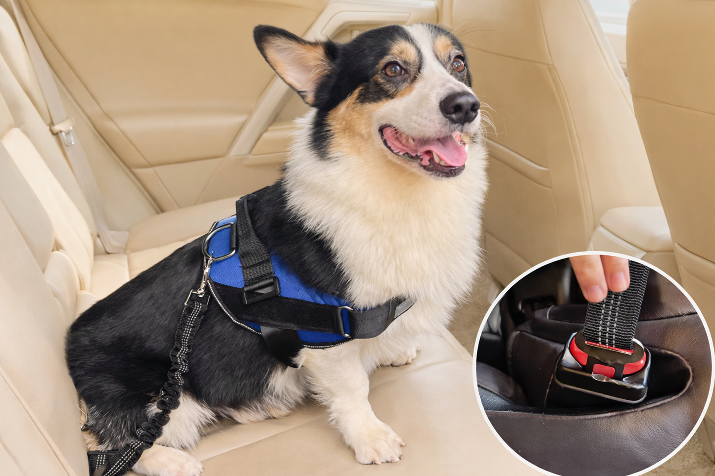 Adjustable Dog/Cat Car Seat Belt – Pet Safety Travel Restraint