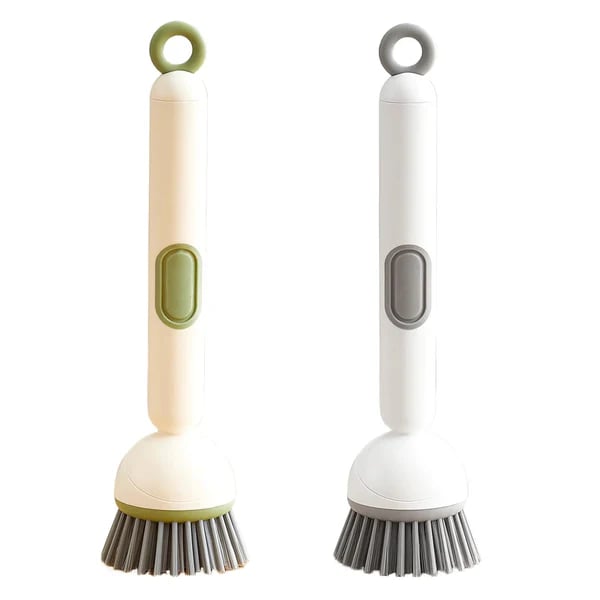 Kitchen Essentials🍽️6-in-1 Dish Brush with Detergent Dispenser 360° Rotating Scrubber