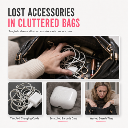 👛Visible Mini Transparent Accessories Pouch – Clear PVC Clip-On Zipper Storage Bag, Portable Keychain Mini Case for Small Gadgets & Tiny Items